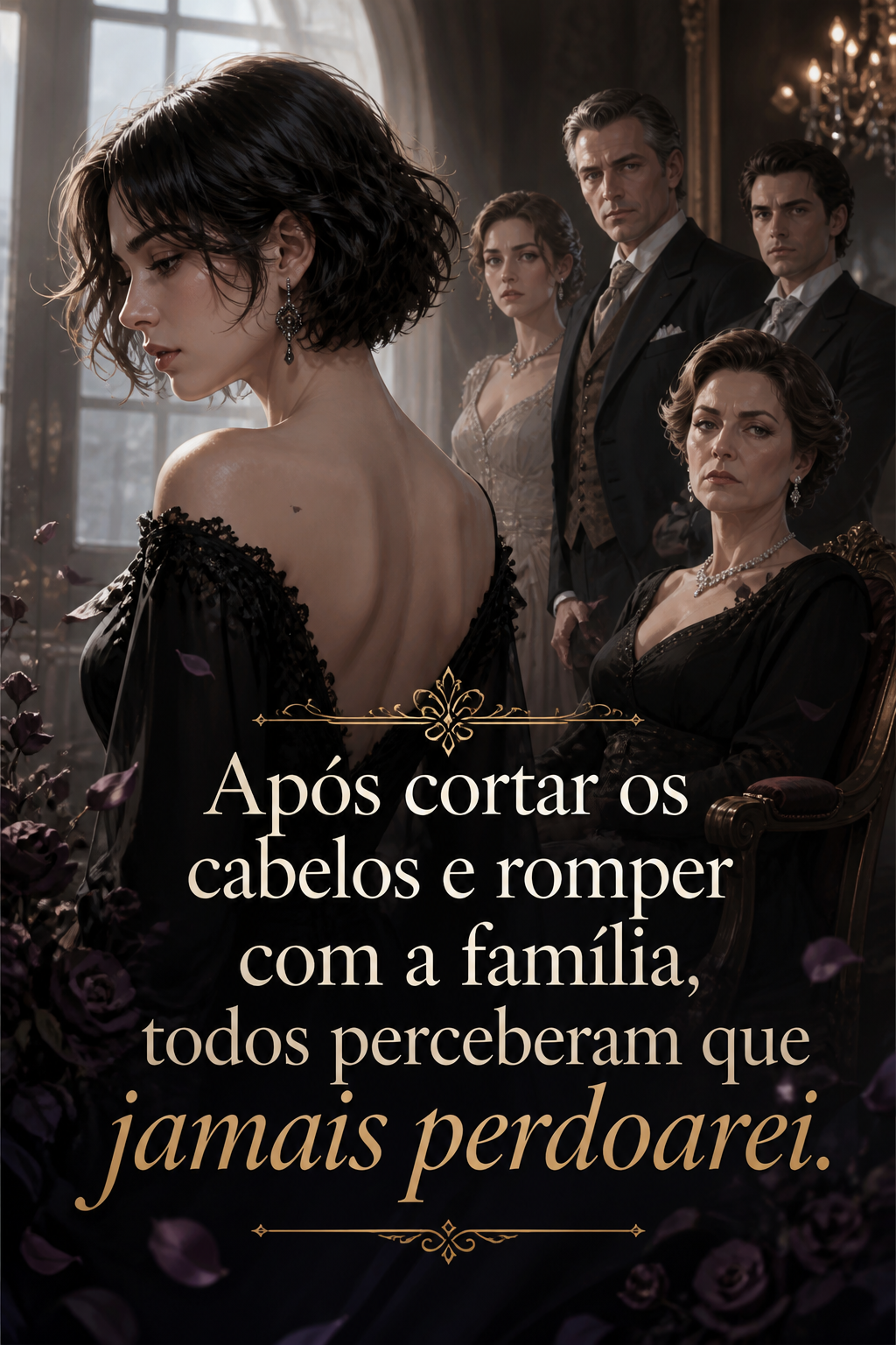 Após cortar os cabelos e romper com a família, todos perceberam que jamais perdoarei.